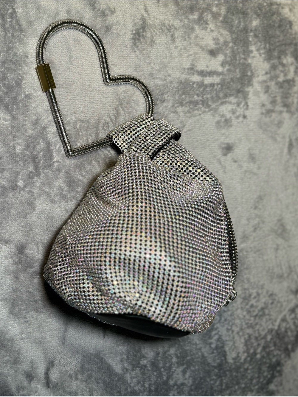 RARE Aimee Kerstenberg All My Heart Crystal Pouch (Silver)